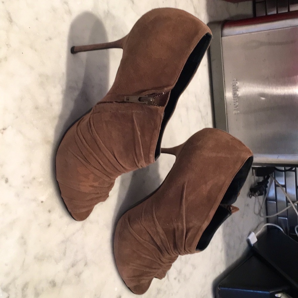 Pierre Hardy suede side zip stiletto bootie